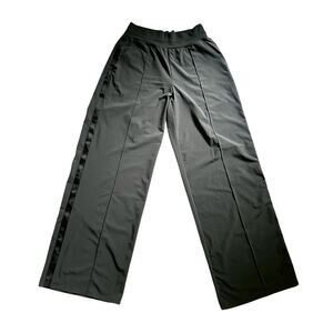 Athleta Nolita Wide Leg Pants Womens Size 8 Green Athleisure Zip Pocket Stretch